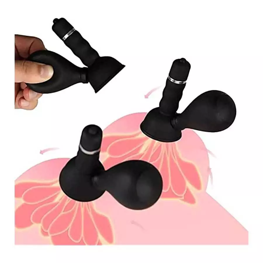 2Pcs Nipple Suckers Rotating Nipple Toy Nipple Enlarger Nipple Suckers for Pleasure Sexual Nipple Suckers for Men Nipple Play Ni