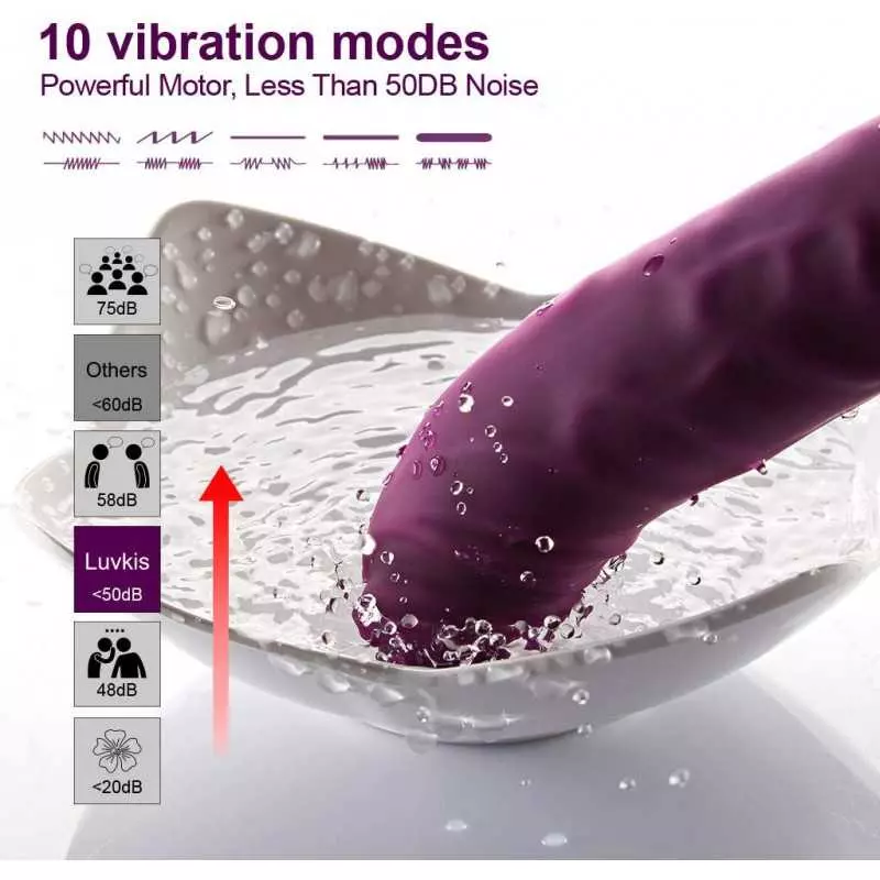 Rechargeable Realistic Dildo Vibrator for Women,G-Spot & Clitoral Stimulation with 10 Vibration Modes Adult Sex Toy for Couples 
