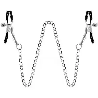 New 9162 Nipple Clips Clamps for Women,Adjustable Pressure Breast Clamps Stainless Steel Non Piercing Nipple Rings Decorative Cl