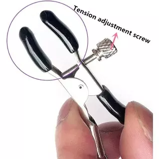 New 9162 Nipple Clips Clamps for Women,Adjustable Pressure Breast Clamps Stainless Steel Non Piercing Nipple Rings Decorative Cl