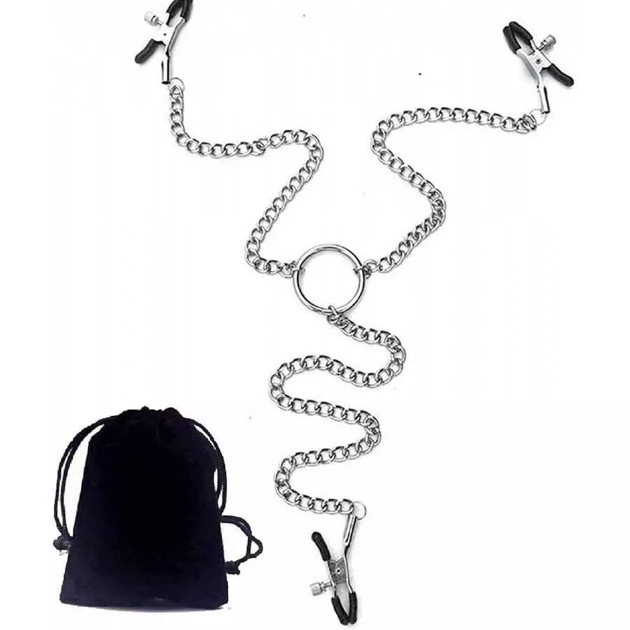 New 371658 Nipple Clips Clamps for Women/Men Adjustable Pressure Breast Clamps Stainless Steel Non Piercing Nipple Rings Decorat