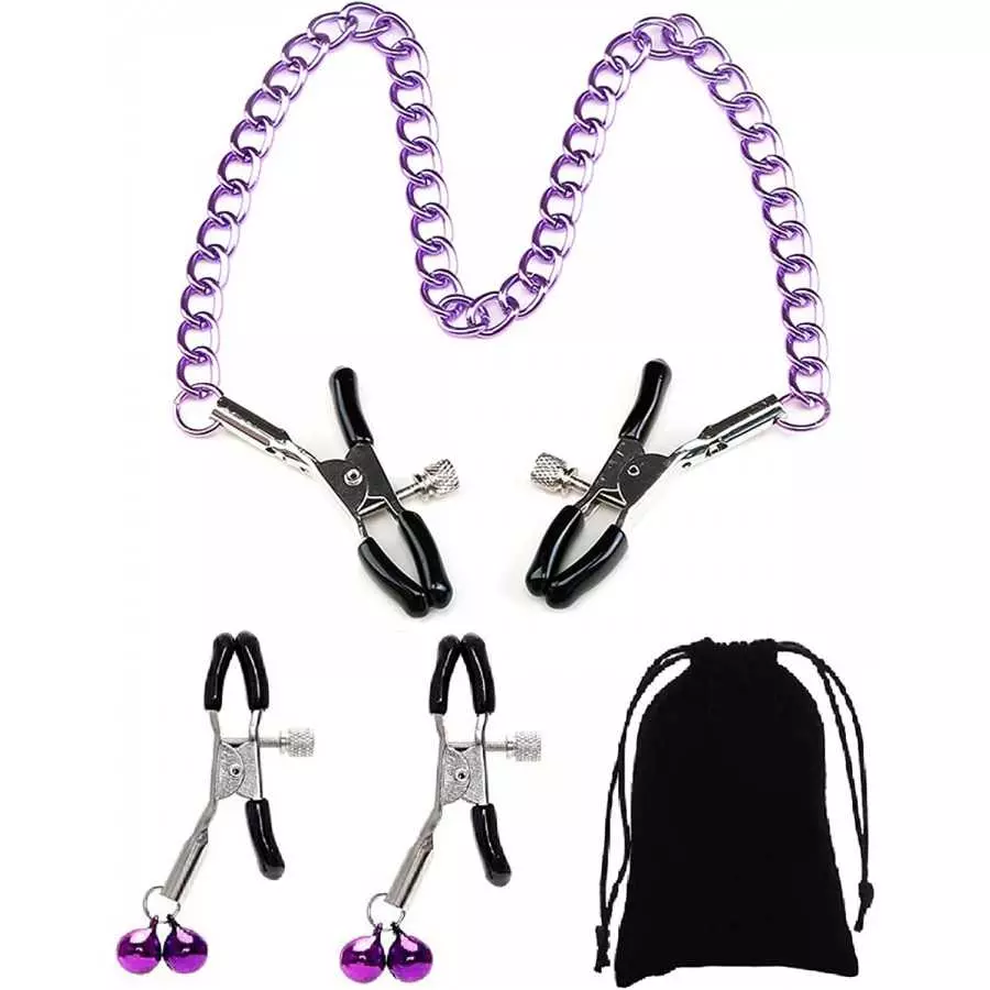 Adjustable Metal Nipple Clamps KUMQUAT Entertainment Clip for Women Non-Piercing Nipplerings Clip On Nipple Rings Decorative Cli