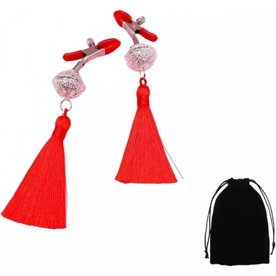 HAHII Nipple Clips,Women Adjustable Nipple Clamps with Bells and Tassel,Nipple Clamps for Men,Nipple Clamps for Women Pleasure,N HAHII Nipple Clips,Women Adjustable Nipple Clamps with Bells and Tassel,Nipple Clamps for Men,Nipple Clamps for Women Pleasure,N