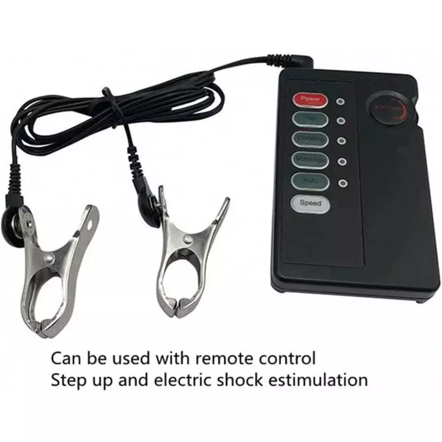 Electric Nipple Clamps, Nipple Clamps for Pleasure Sex, Fun Adjustable Non Piercing Nipple Clamps, Non-Piercing Metal Stimulator