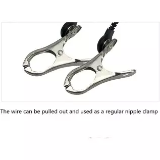 Electric Nipple Clamps, Nipple Clamps for Pleasure Sex, Fun Adjustable Non Piercing Nipple Clamps, Non-Piercing Metal Stimulator