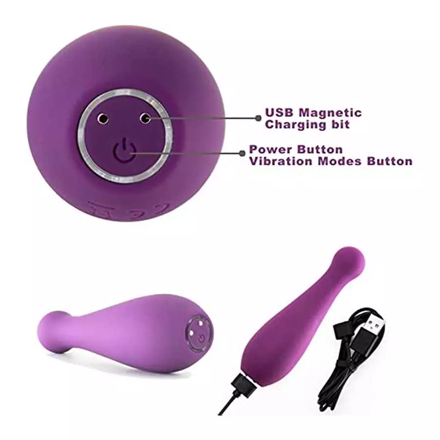 Mini Bullet Vibrator Nipples Clit Stimulator USB Magnetic Rechargeable Deep Tissue Massager with 10 Vibration Modes Portable Wat