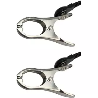 Electric Nipple Clamps, Nipple Clamps for Pleasure Sex, Fun Adjustable Non Piercing Nipple Clamps, Non-Piercing Metal Stimulator