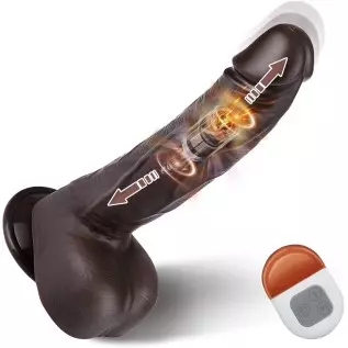 Thrusting Dildo Vibrator for Women, 9.2" Vibrating Dildo for G Spot Anal Play with 3 Thrusting & 5 Vibration, Realistic Thrustin
