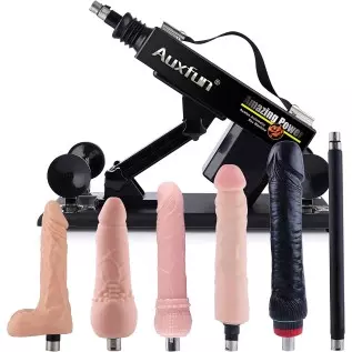 Auxfun Sex Machine Device for Women Auto Thruting Love Machne Dildo Hismith 3.5''Suction Cup Adapter with 3 XLR Connector Attahc