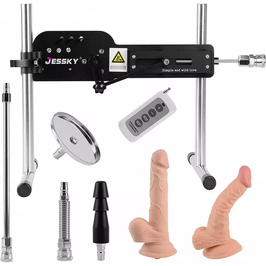 JESSKY Premium Sex Machine, Adjustable Love Machine Adult Sex Toys Machine with 3 Attachments for Women and Men