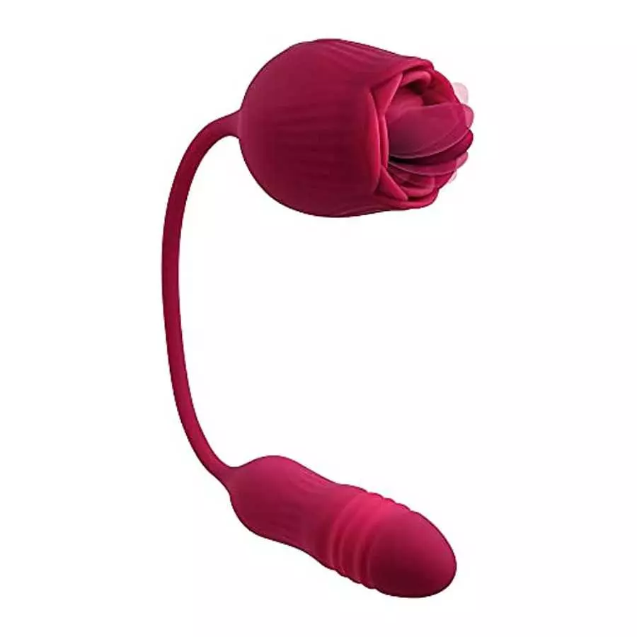 Evolved Love is Back - Wild Rose - 10 Speed Vibrating Flicking Silicone Rechargeable Tongue Vibrator - Red Evolved Love is Back - Wild Rose - 10 Speed Vibrating Flicking Silicone Rechargeable Tongue Vibrator - Red