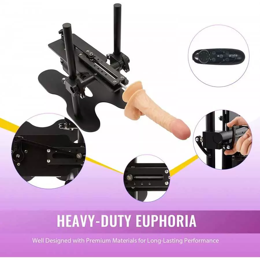 Y-NOT Automatic Sex Machine Adult Toy for Women, Men, Quiet Stable Electric Sex Toy w/Realistic Dildo, Dual-Penetration Capable