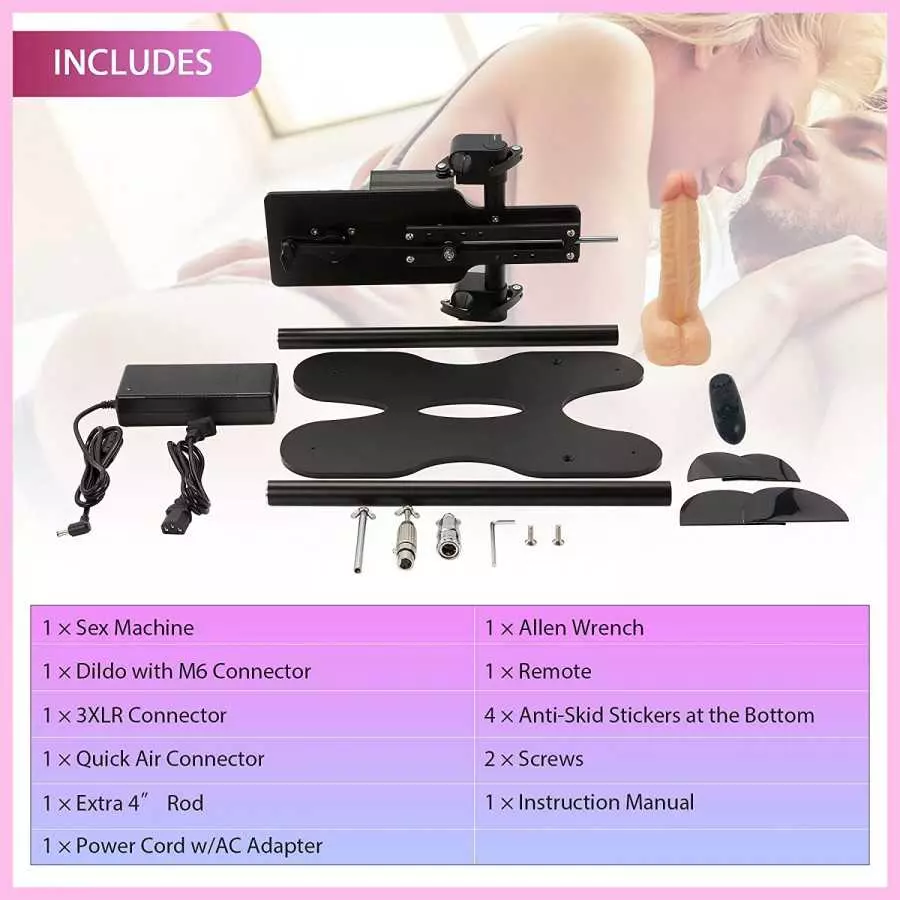 Y-NOT Automatic Sex Machine Adult Toy for Women, Men, Quiet Stable Electric Sex Toy w/Realistic Dildo, Dual-Penetration Capable