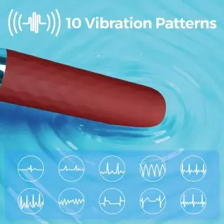 Love Magic Mini G Spot Bullet Vibrator with 10 Vibration Modes Waterproof Precision Clitoral Stimulation for Women Sex Toys(Wine