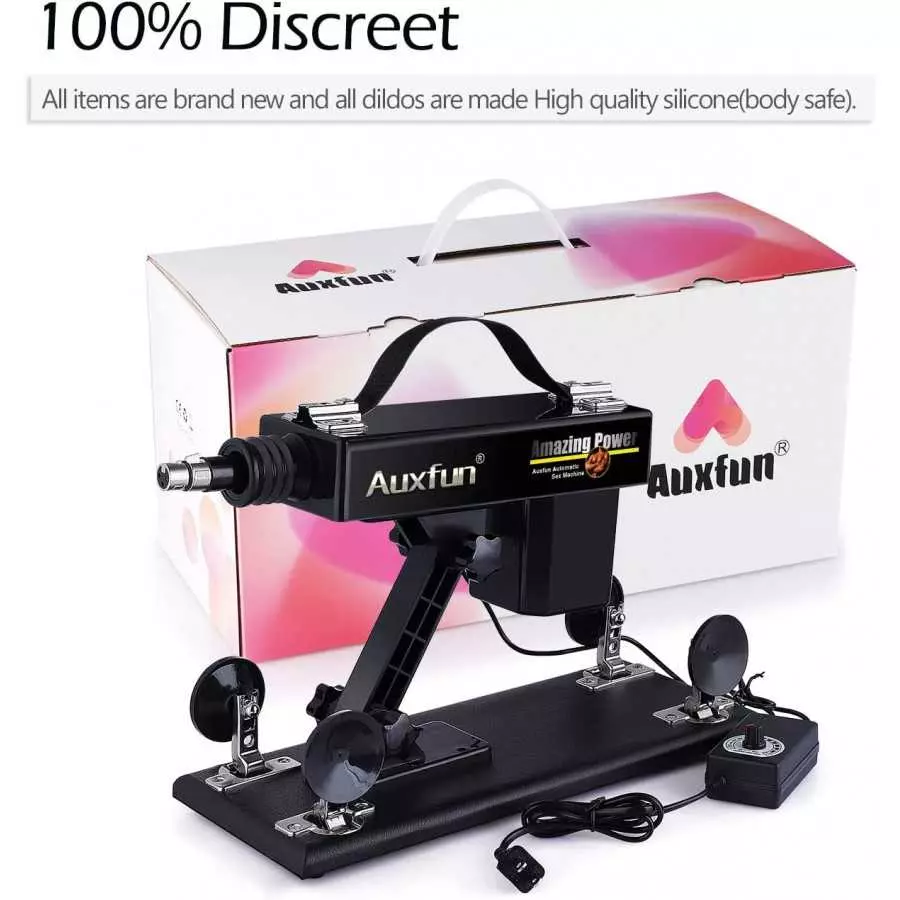 Auxfun Sex Machine Device Sex Toys with Realistic Dildos for Women Men, 3XLR Adjustable Thrusting Machines Male Masturbtion Cup