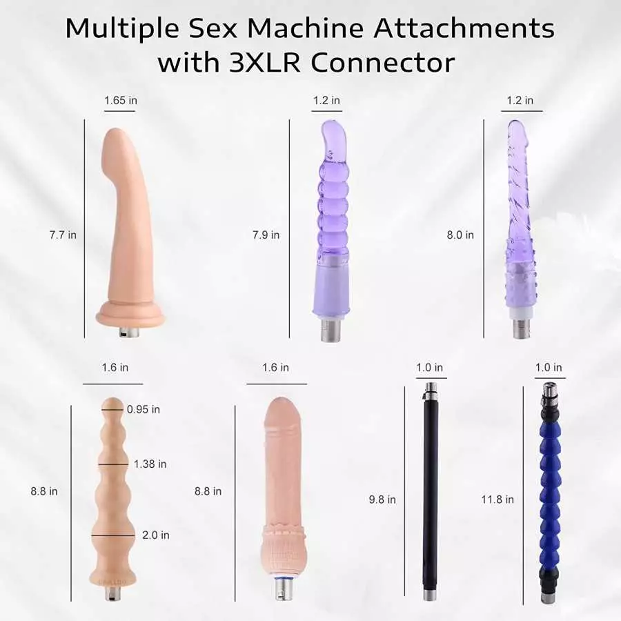 AUXFUN Sex Love Machine Adult Toy, Thrusting Fucking Device with Realistic Dildo for Man and Women, 3XLR Connector Automatic Mac