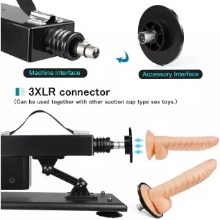 Sex Machine,Automatic Thrusting Dildo Machine with 3XLR Attahcments,Adjustable Sex Toys for Women Men and Couples