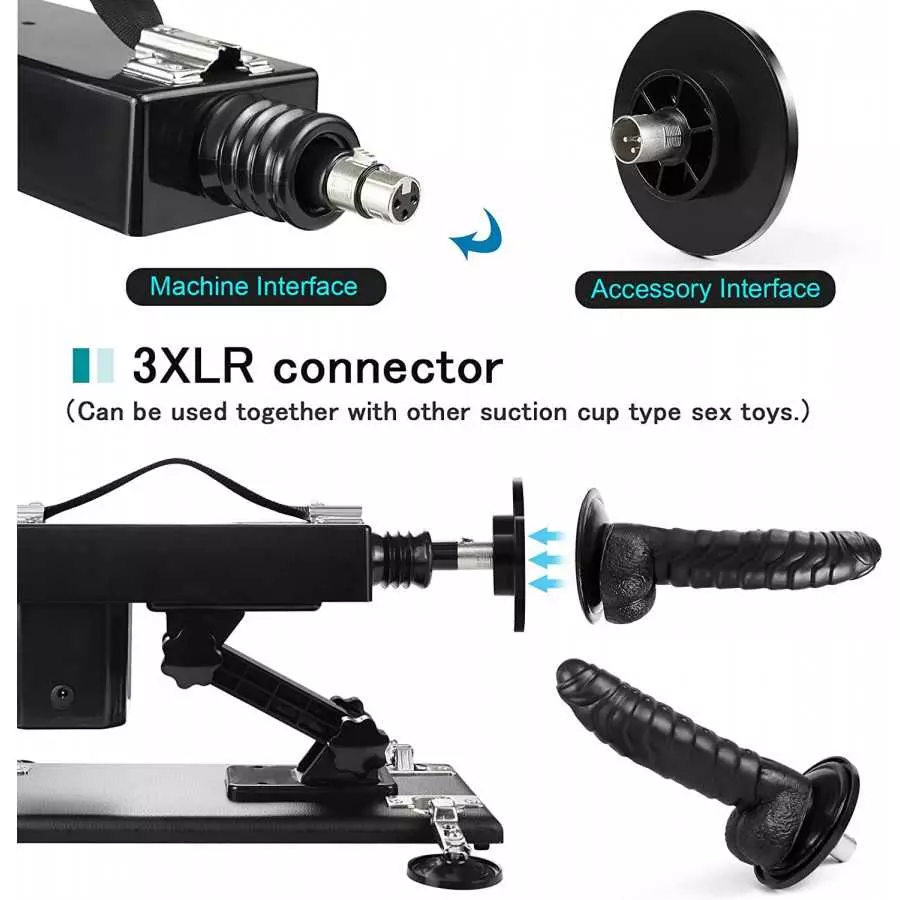 Automatic Sex Machine,Adjustable Love Machine with Dildos and 3.8 Inch Suction Cup Attahcments,Sex Toys for Women and Men
