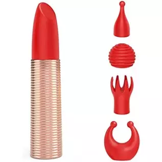 Mini Bullet Vibrator with 5 Replaceable Tips and 10 Vibration Modes, G Spot Couples Women Adult Sex Toy for Nipple Clit Anal, Fe