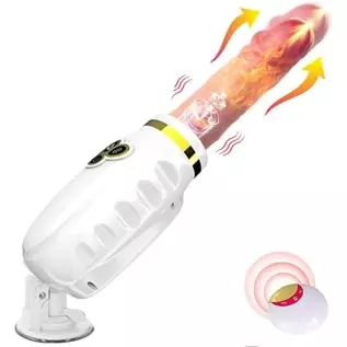 WeDol Automatic Thrusting Dildo Sex Machine for Women Hands-Free Sex Fun with 8 Powerful Thrusting Actions 10 Vibration Modes Re