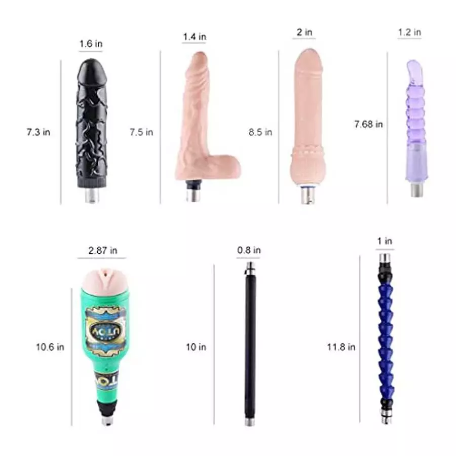 Auxfun Sex Machine Thrusting Dildos Machines for Men with Masturbator Cup Realistic Dildo Puming Gun with 3XLR Attachments 7 Adu