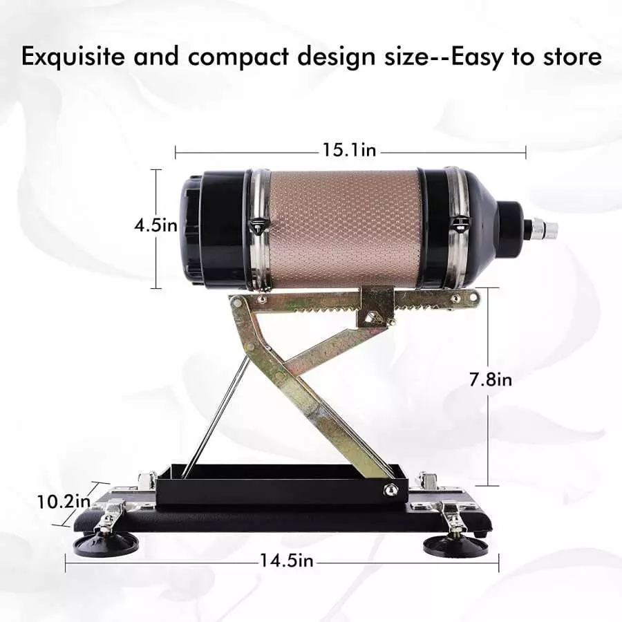 Hismith Mini Sex Machine Thrusting with 7 attachments Lifelike Dildos and Masturbation Cup for Unisex, Powerful Speed Love Machi