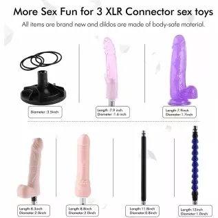Hismith Mini Sex Machine Thrusting with 7 attachments Lifelike Dildos and Masturbation Cup for Unisex, Powerful Speed Love Machi