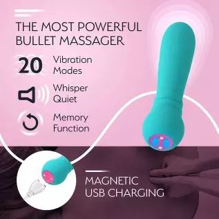 Femme Funn Ultra Bullet Vibrator - 20 Powerful Modes USB Rechargeable & Whisper Quiet Bullet Massager Vibrators for Women (Pink) Femme Funn Ultra Bullet Vibrator - 20 Powerful Modes USB Rechargeable & Whisper Quiet Bullet Massager Vibrators for Women (Pink)