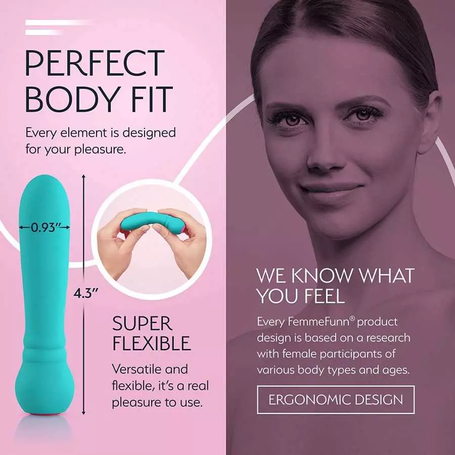 Femme Funn Ultra Bullet Vibrator - 20 Powerful Modes USB Rechargeable & Whisper Quiet Bullet Massager Vibrators for Women (Pink)