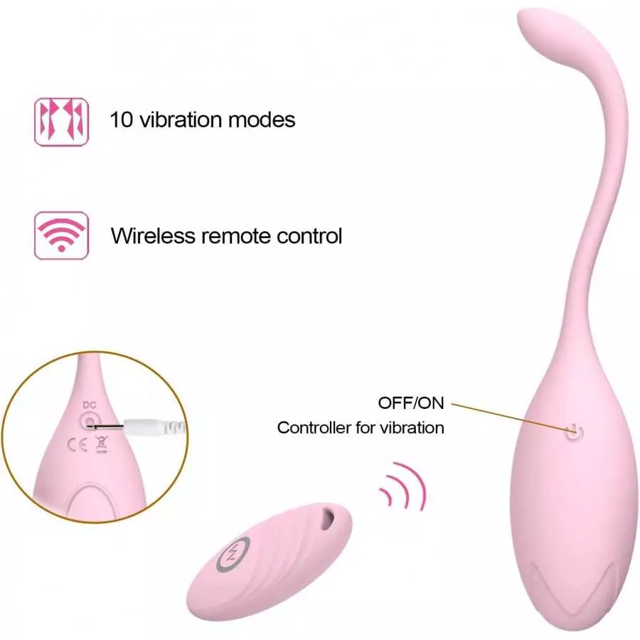 Woman Vibrating Eggs Toys, Bullet Vibrators Pelvic Exercise Trainer for Women (Purple)