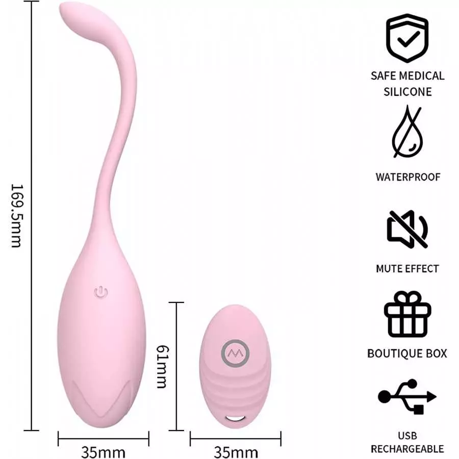 Woman Vibrating Eggs Toys, Bullet Vibrators Pelvic Exercise Trainer for Women (Purple)