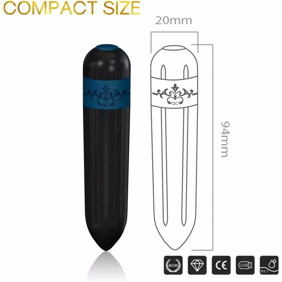 G Spot Bullet Vibrator Nipple Clitoral Stimulator,USB Rechargeable Waterproof Lipstick Bullet Vibe with 9 Powerful Vibration Mod