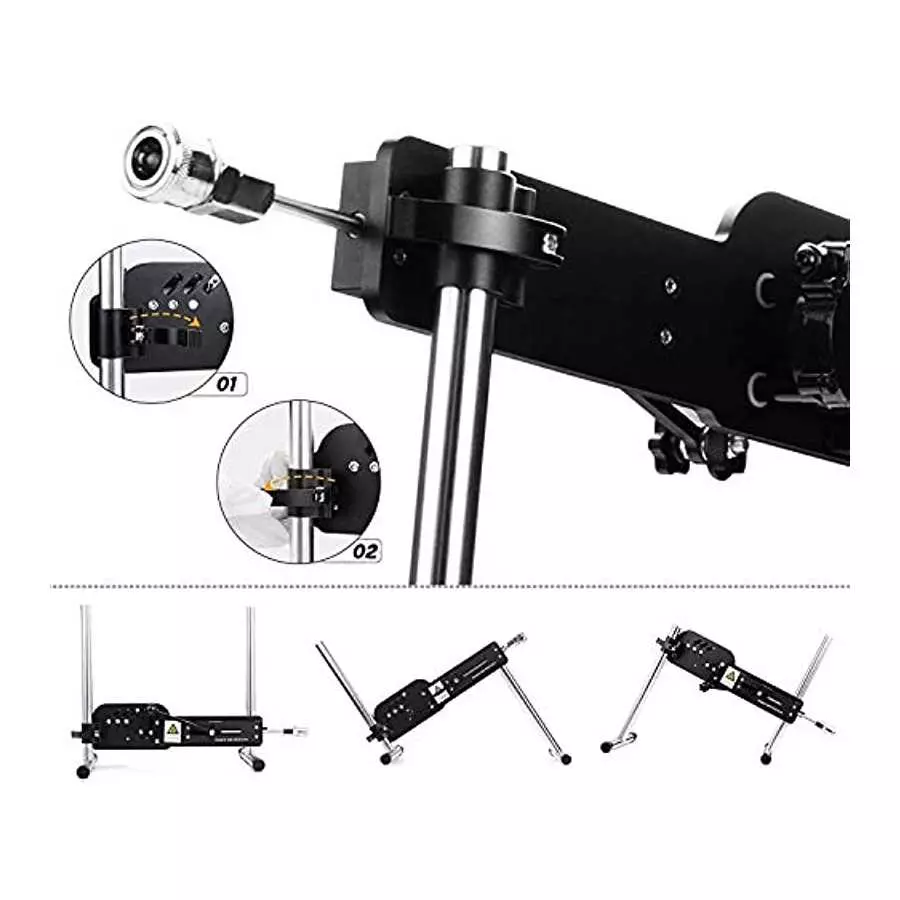 AKKAJJ Unisex Multi-Speed Thrusting Machine Suit with Attachments, Variety of Accessories Replaceable (A5 Black)