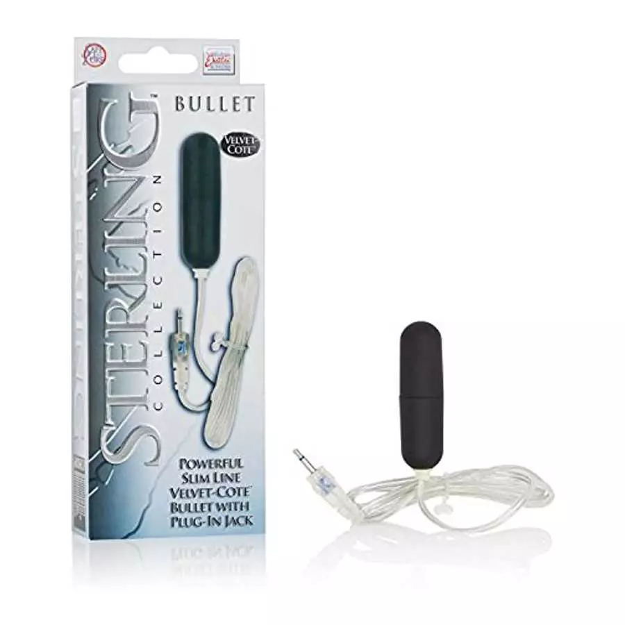 CalExotics Sterling Collection - Wired Bullet Egg Vibrator - Remote Control Sex Toys for Couples - Adult Vibe Massager - Black -