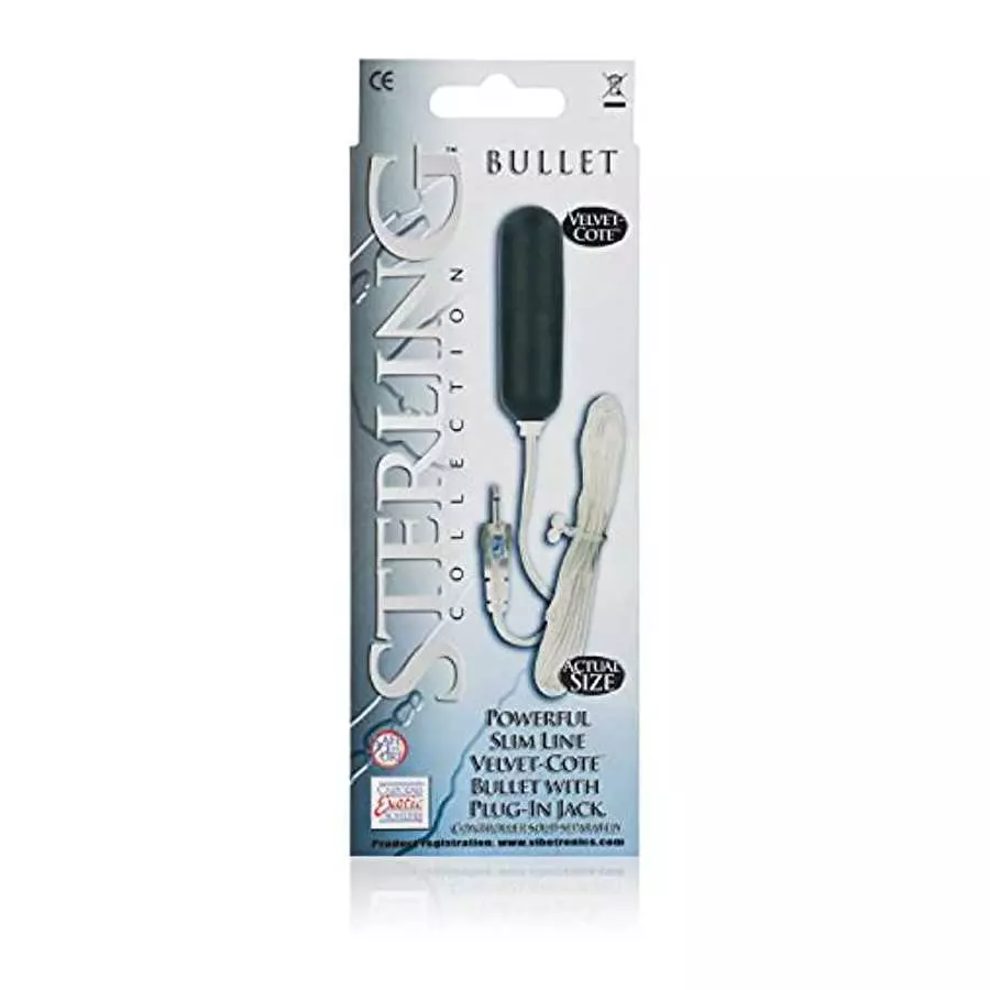 CalExotics Sterling Collection - Wired Bullet Egg Vibrator - Remote Control Sex Toys for Couples - Adult Vibe Massager - Black -