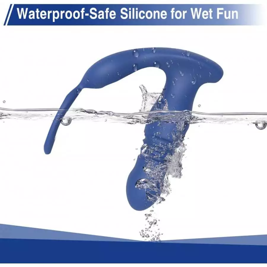 Prostate Massager Anal Vibrator Thrusting Vibrating 7 Modes with Cock Ring Anal Plug Anal Sex Toys P Sport Massager for Men Anal