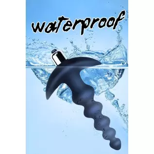 Vibrating Anal Beads Butt Plug - Flexible Silicone 16 Vibration Modes Graduated Design Anal Sex Toy Waterproof Bullet Vibrator f