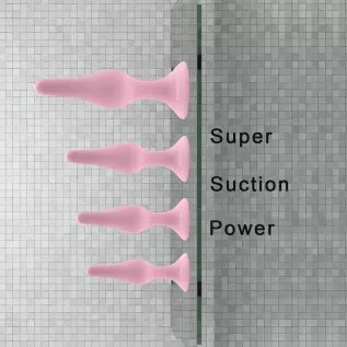 Hisionlee Sexy Toys 4PCS Anal Plug Set Silicone Anal Butt Plug Adult Sex Toys for Women,Men and Beginners(Black)