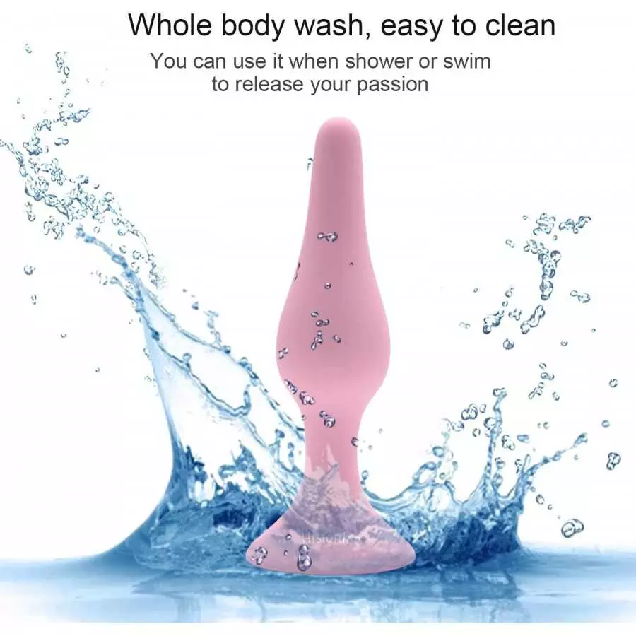 Hisionlee Sexy Toys 4PCS Anal Plug Set Silicone Anal Butt Plug Adult Sex Toys for Women,Men and Beginners(Black)