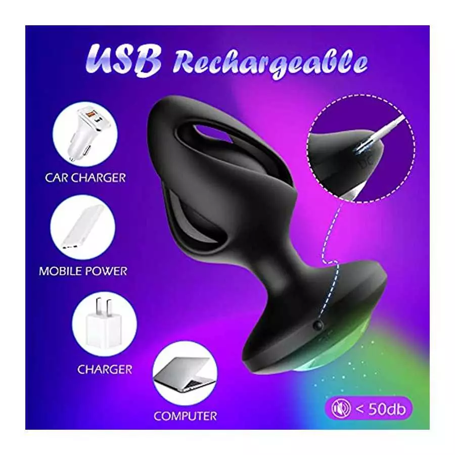 Anal Sex Toys for Men & Women, YAIORD Vibrating Butt Plug with 7 Vibration Modes, Anal Plug with 10M Remote Control & Waterproof