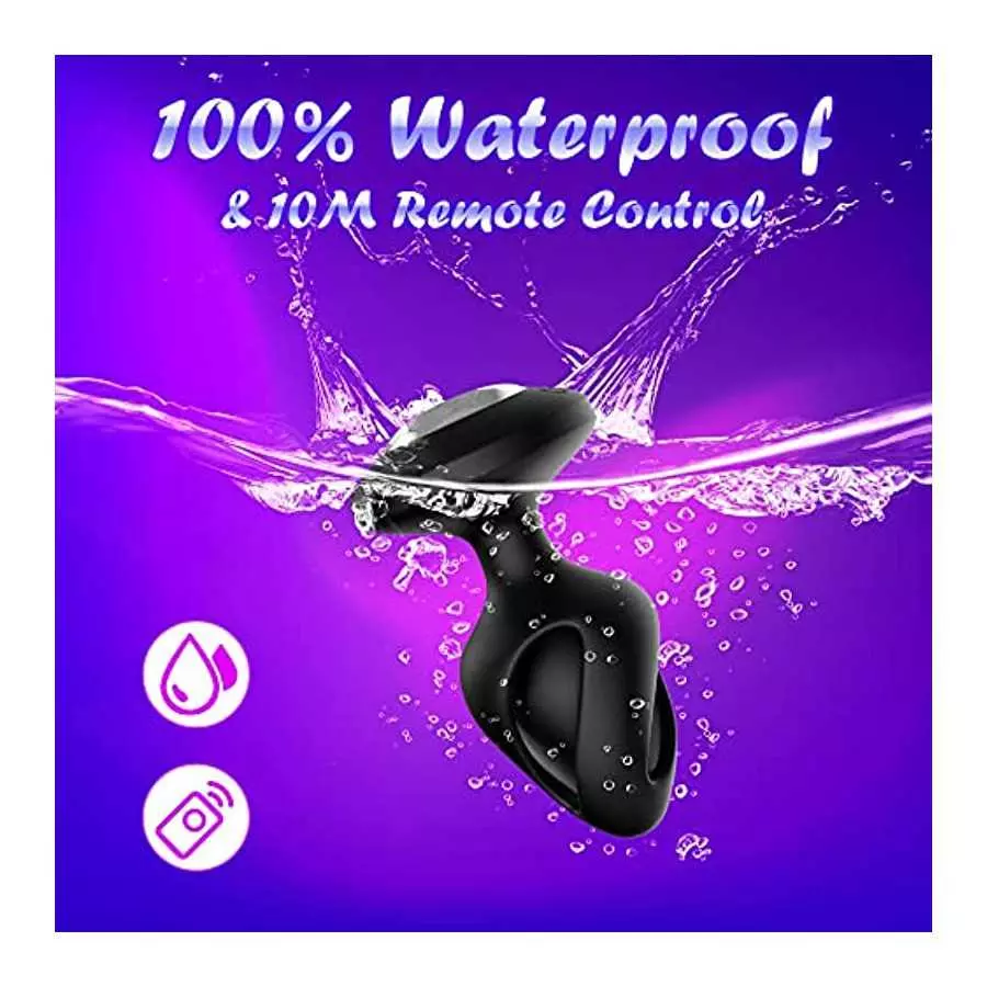 Anal Sex Toys for Men & Women, YAIORD Vibrating Butt Plug with 7 Vibration Modes, Anal Plug with 10M Remote Control & Waterproof