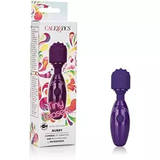 CalExotics Tiny Teasers Nubby - Waterproof Bullet Vibrator with Removable Tip - Adult Toys for Couples - Pocket Vibrator with Nu