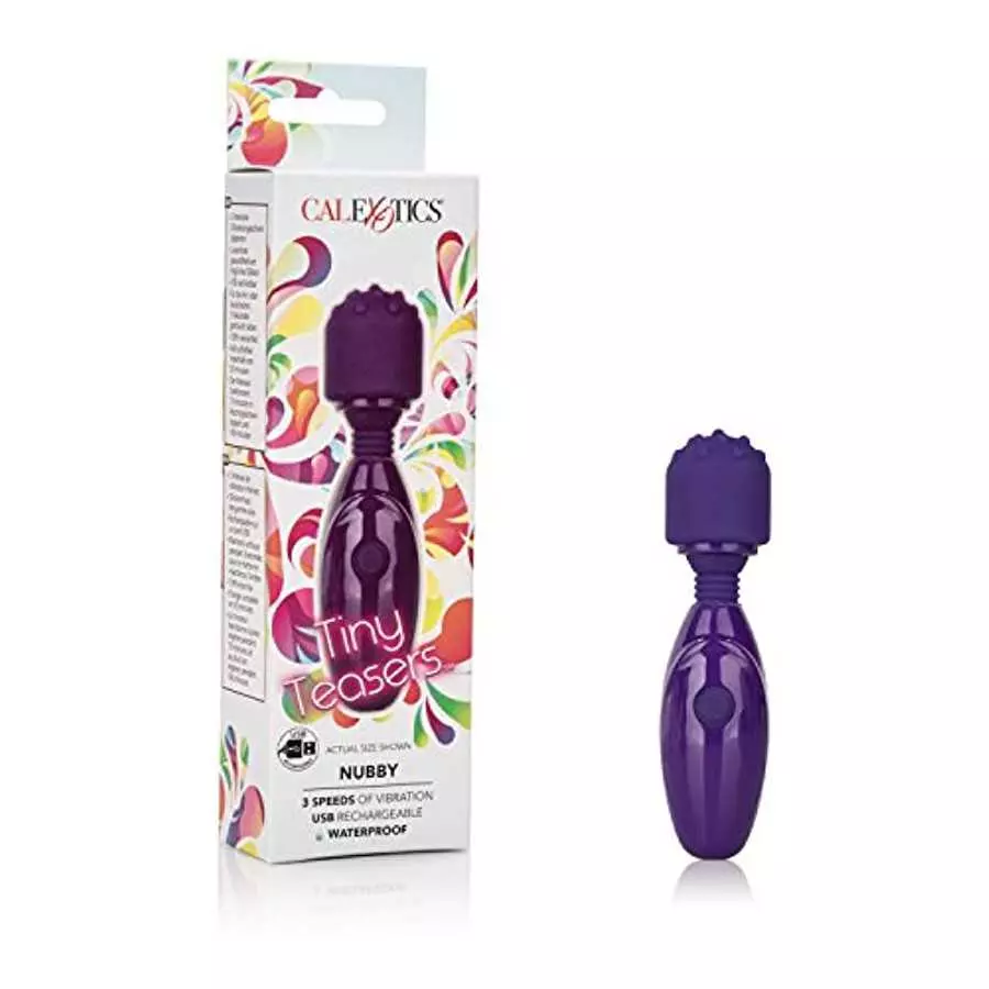 CalExotics Tiny Teasers Nubby - Waterproof Bullet Vibrator with Removable Tip - Adult Toys for Couples - Pocket Vibrator with Nu CalExotics Tiny Teasers Nubby - Waterproof Bullet Vibrator with Removable Tip - Adult Toys for Couples - Pocket Vibrator with Nu