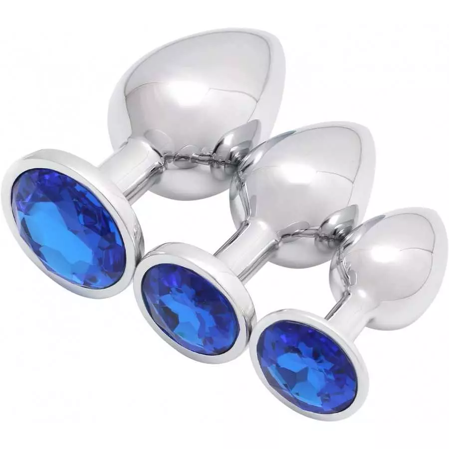 Akstore 3 Pcs Luxury Jewelry Design Fetish Anal Butt Plug(Pink) Akstore 3 Pcs Luxury Jewelry Design Fetish Anal Butt Plug(Pink)