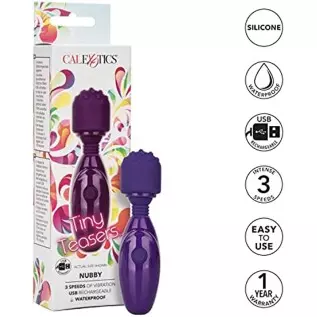 CalExotics Tiny Teasers Nubby - Waterproof Bullet Vibrator with Removable Tip - Adult Toys for Couples - Pocket Vibrator with Nu CalExotics Tiny Teasers Nubby - Waterproof Bullet Vibrator with Removable Tip - Adult Toys for Couples - Pocket Vibrator with Nu