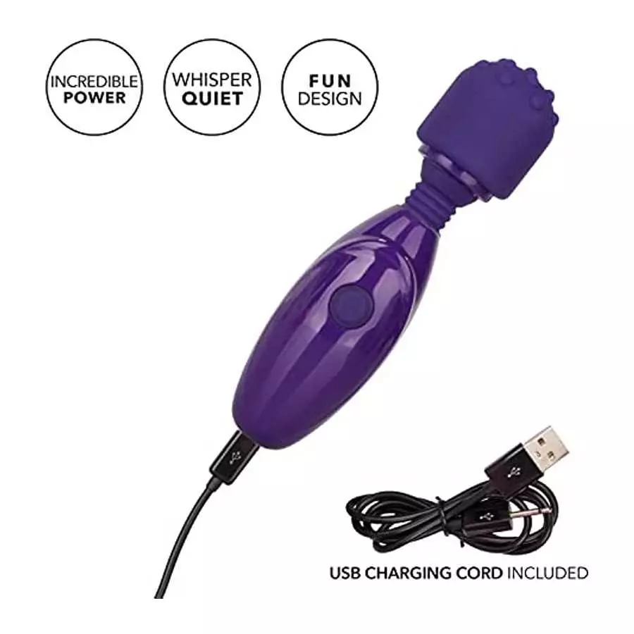 CalExotics Tiny Teasers Nubby - Waterproof Bullet Vibrator with Removable Tip - Adult Toys for Couples - Pocket Vibrator with Nu