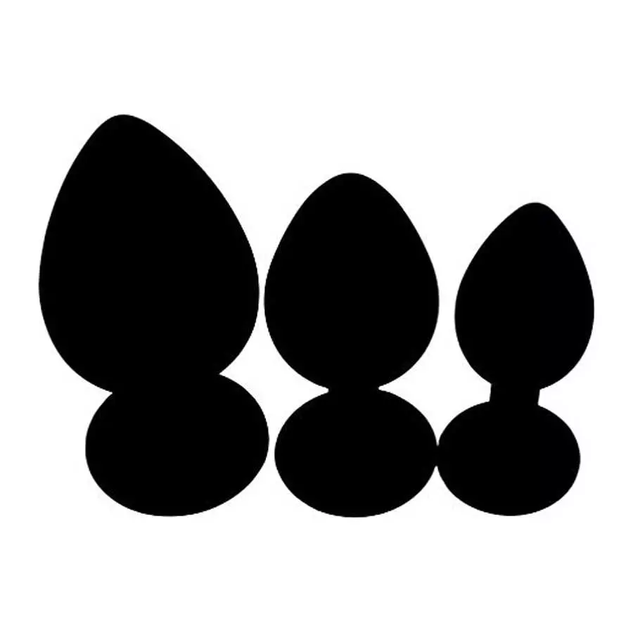 Anal Sex Trainer 3PCS Silicone Jeweled Butt Plugs, Eastern Delights Anal Sex Toys Kit for Starter Beginner Men Women Couples, Bl