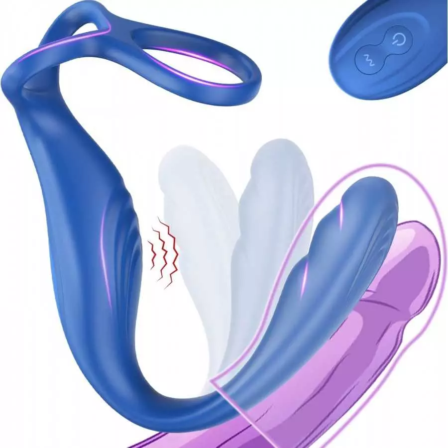 Wearable Prostate Massager with Ball & Cock Ring - LATUNE Fully Flexible & Comfortable Anal Vibrator Taint Teaser with 13 Quiet Wearable Prostate Massager with Ball & Cock Ring - LATUNE Fully Flexible & Comfortable Anal Vibrator Taint Teaser with 13 Quiet
