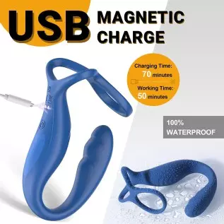 Wearable Prostate Massager with Ball & Cock Ring - LATUNE Fully Flexible & Comfortable Anal Vibrator Taint Teaser with 13 Quiet Wearable Prostate Massager with Ball & Cock Ring - LATUNE Fully Flexible & Comfortable Anal Vibrator Taint Teaser with 13 Quiet