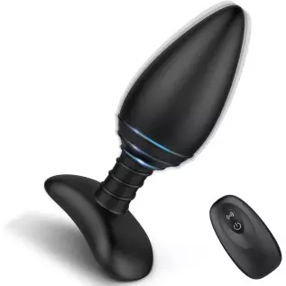 Vibrating Butt Plug, Silicone Rechargeable Anal Vibrator with Remote Control 6 Vibration Modes Waterproof Anal Sex Toys for Men,